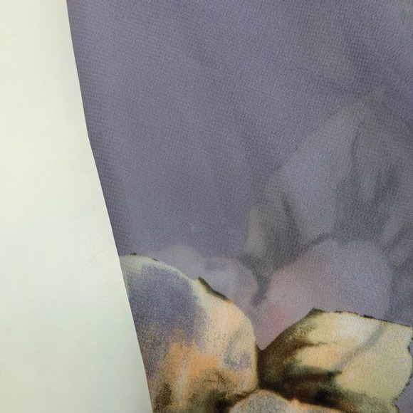 Roz & Ali Purple Floral Sleeveless Cowl Neck Midi Dress Size 14 Fairy Whimsy Y2K - Picture 13 of 16